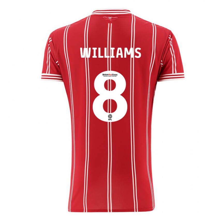 Kinder Joe Williams #8 Rot Heimtrikot Trikot 2023/24 T-Shirt Schweiz