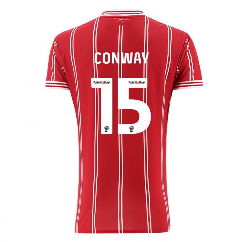 Kinder Tommy Conway #15 Rot Heimtrikot Trikot 2023/24 T-Shirt Schweiz