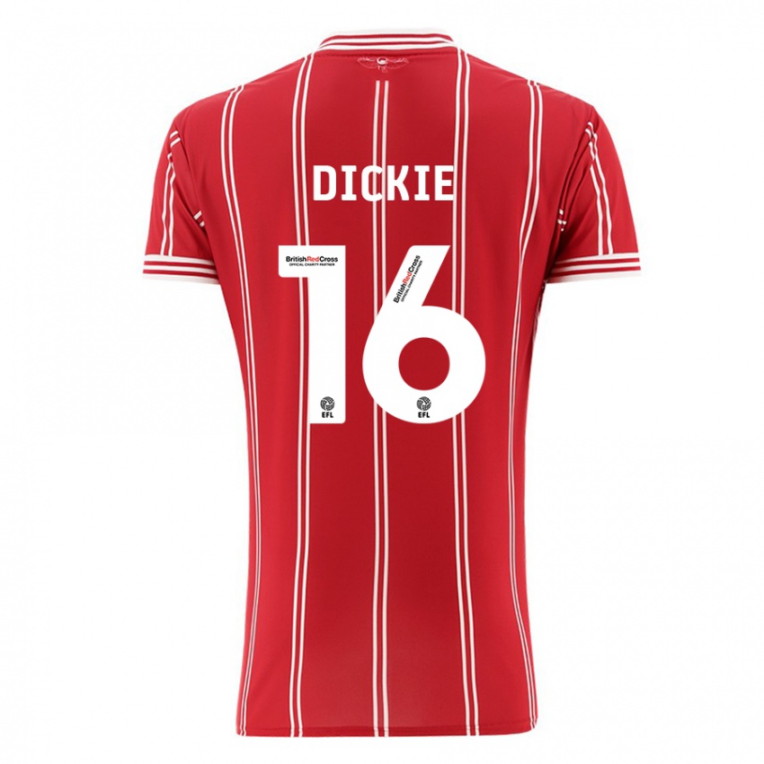 Kinder Rob Dickie #16 Rot Heimtrikot Trikot 2023/24 T-Shirt Schweiz