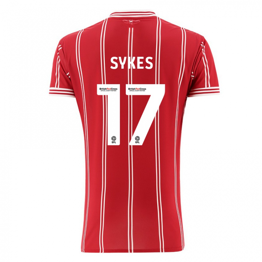 Kinder Mark Sykes #17 Rot Heimtrikot Trikot 2023/24 T-Shirt Schweiz