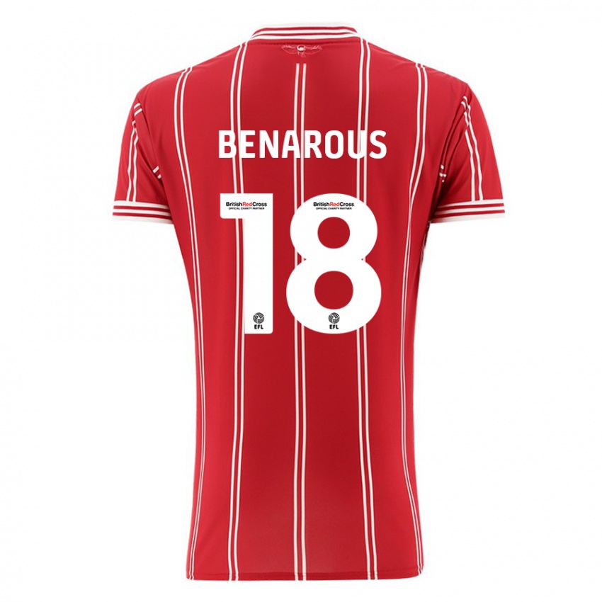 Kinder Ayman Benarous #18 Rot Heimtrikot Trikot 2023/24 T-Shirt Schweiz