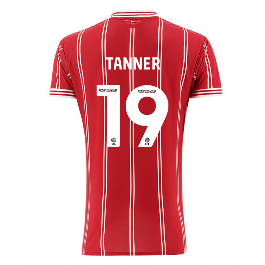 Kinder George Tanner #19 Rot Heimtrikot Trikot 2023/24 T-Shirt Schweiz