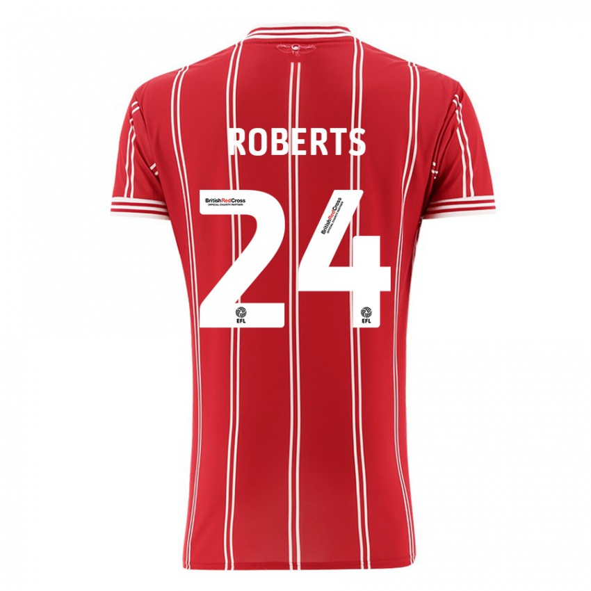 Kinder Haydon Roberts #24 Rot Heimtrikot Trikot 2023/24 T-Shirt Schweiz