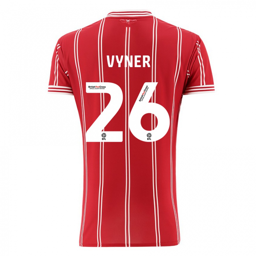 Kinder Zak Vyner #26 Rot Heimtrikot Trikot 2023/24 T-Shirt Schweiz