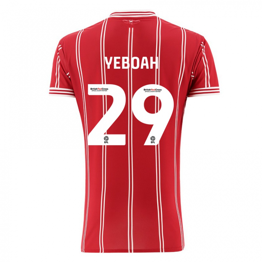 Kinder Ephraim Yeboah #29 Rot Heimtrikot Trikot 2023/24 T-Shirt Schweiz