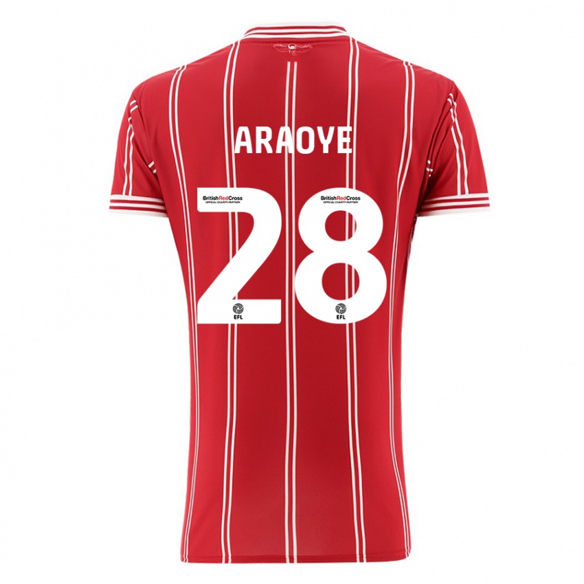 Kinder Raphael Araoye #28 Rot Heimtrikot Trikot 2023/24 T-Shirt Schweiz