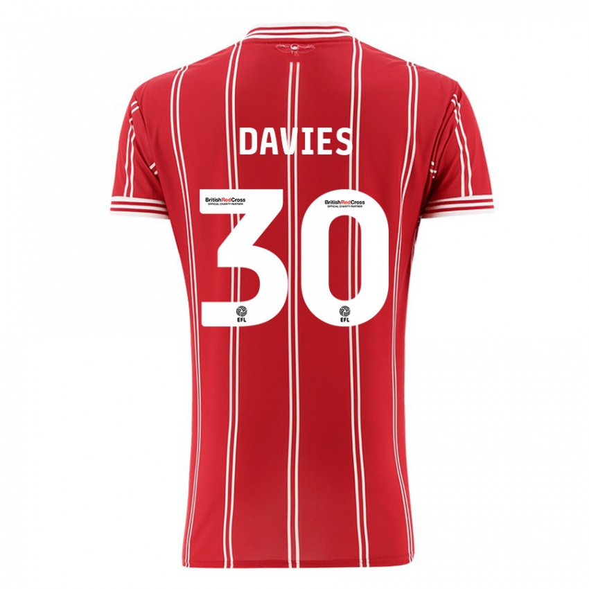 Kinder Yasmin Davies #30 Rot Heimtrikot Trikot 2023/24 T-Shirt Schweiz