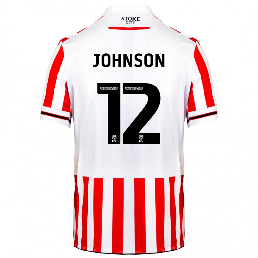 Kinder Daniel Johnson #12 Rot-Weiss Heimtrikot Trikot 2023/24 T-Shirt Schweiz