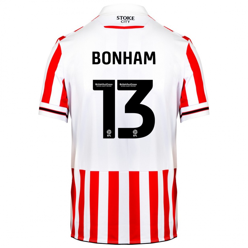 Kinder Jack Bonham #13 Rot-Weiss Heimtrikot Trikot 2023/24 T-Shirt Schweiz