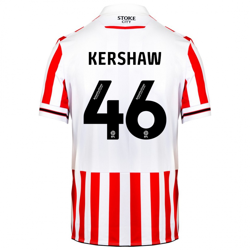 Kinder Ben Kershaw #46 Rot-Weiss Heimtrikot Trikot 2023/24 T-Shirt Schweiz