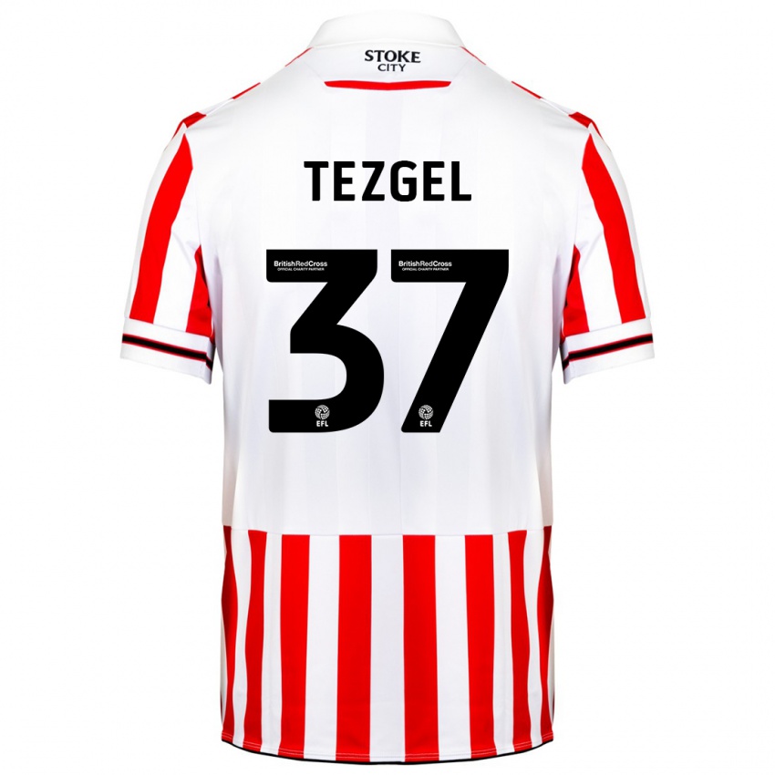 Kinder Emre Tezgel #37 Rot-Weiss Heimtrikot Trikot 2023/24 T-Shirt Schweiz
