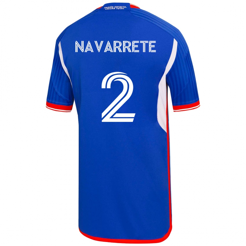 Kinder Daniel Navarrete #2 Blau Heimtrikot Trikot 2023/24 T-Shirt Schweiz