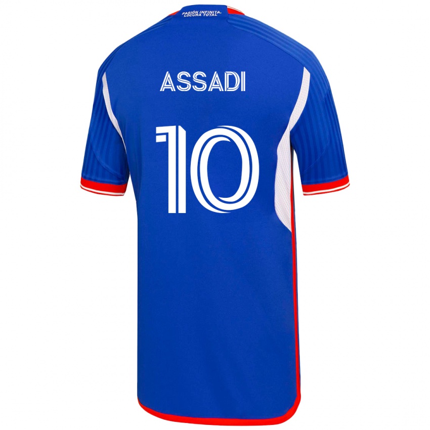 Kinder Lucas Assadi #10 Blau Heimtrikot Trikot 2023/24 T-Shirt Schweiz