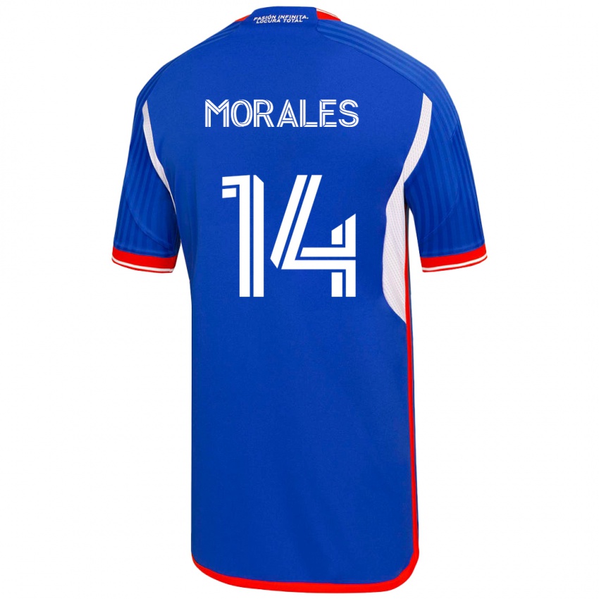 Kinder Marcelo Morales #14 Blau Heimtrikot Trikot 2023/24 T-Shirt Schweiz