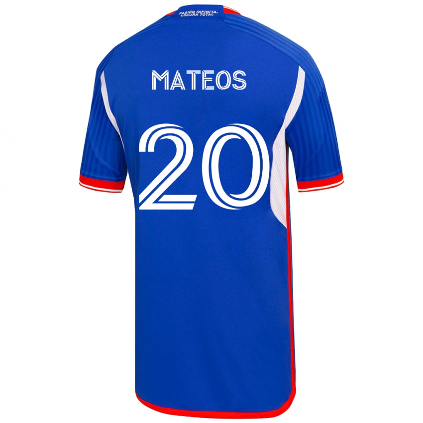 Kinder Federico Mateos #20 Blau Heimtrikot Trikot 2023/24 T-Shirt Schweiz