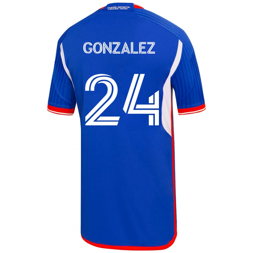 Kinder Emma González #24 Blau Heimtrikot Trikot 2023/24 T-Shirt Schweiz