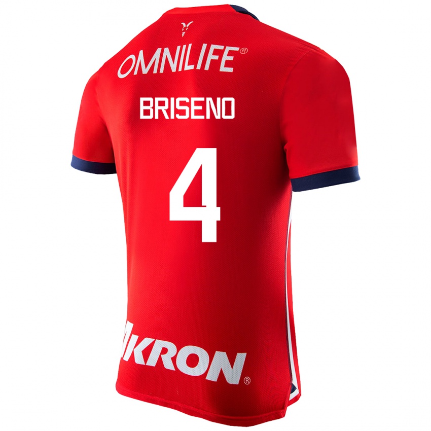 Kinder Antonio Briseño #4 Rot Heimtrikot Trikot 2023/24 T-Shirt Schweiz