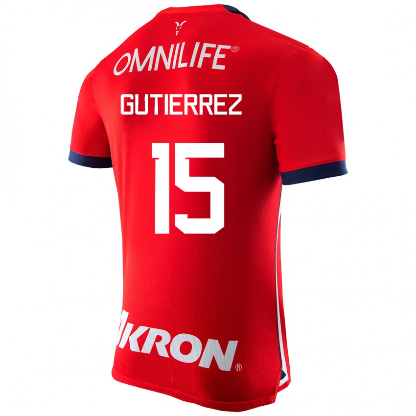 Kinder Erick Gutierrez #15 Rot Heimtrikot Trikot 2023/24 T-Shirt Schweiz