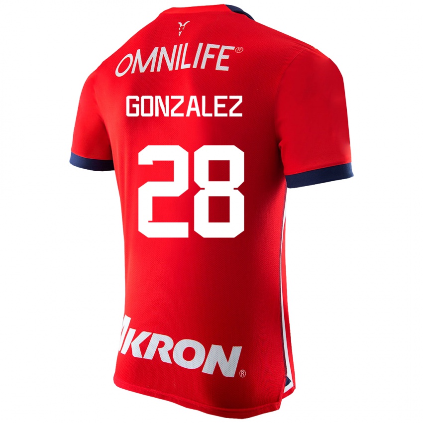 Kinder Fernando González #28 Rot Heimtrikot Trikot 2023/24 T-Shirt Schweiz