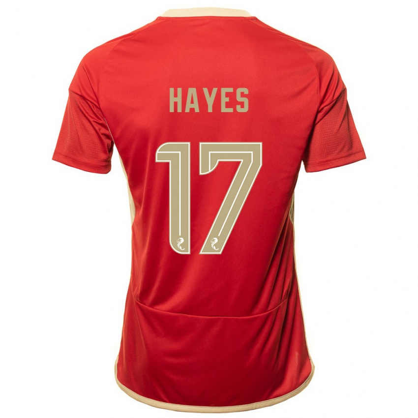 Kinder Jonny Hayes #17 Rot Heimtrikot Trikot 2023/24 T-Shirt Schweiz