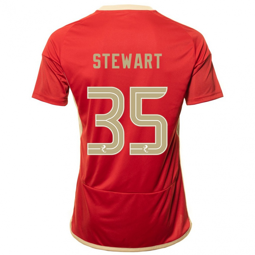 Kinder Alfie Stewart #35 Rot Heimtrikot Trikot 2023/24 T-Shirt Schweiz