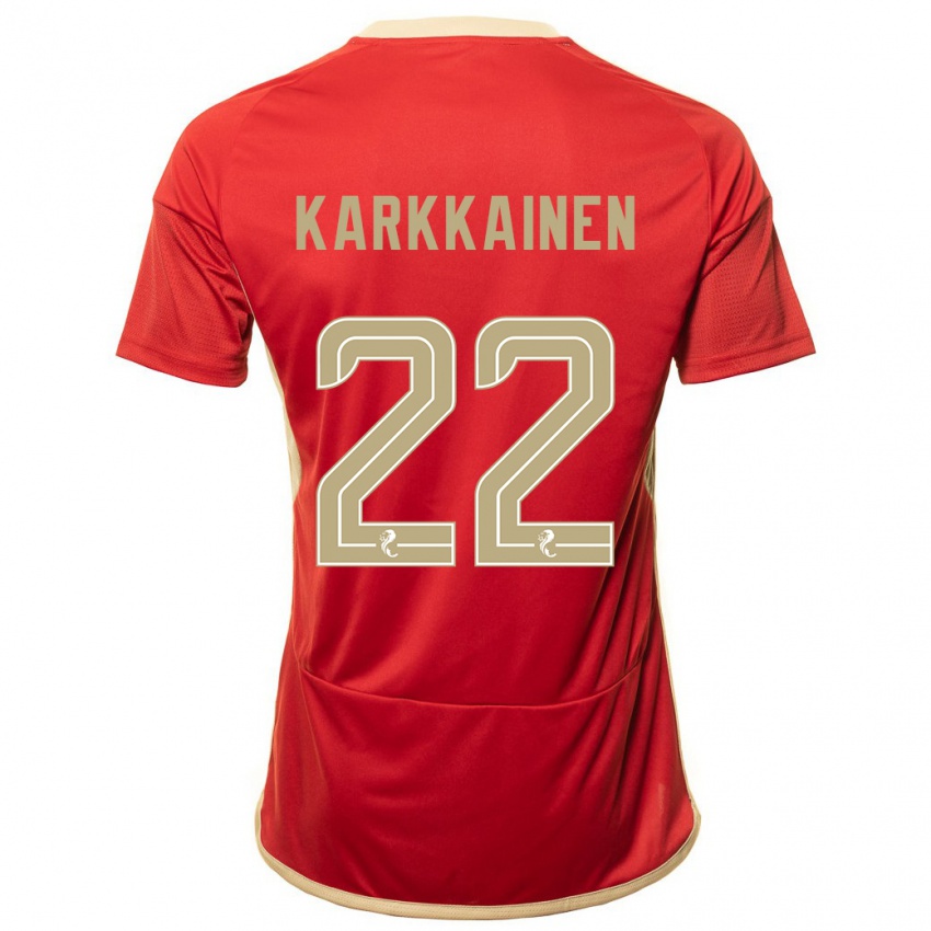 Kinder Elena Kärkkäinen #22 Rot Heimtrikot Trikot 2023/24 T-Shirt Schweiz