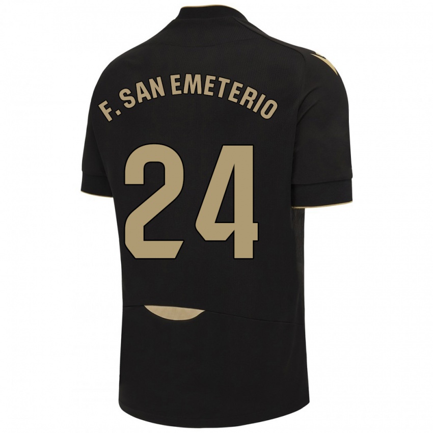 Kinder Fede San Emeterio #24 Schwarz Auswärtstrikot Trikot 2023/24 T-Shirt Schweiz