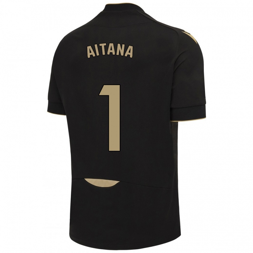 Kinder Aitana #1 Schwarz Auswärtstrikot Trikot 2023/24 T-Shirt Schweiz