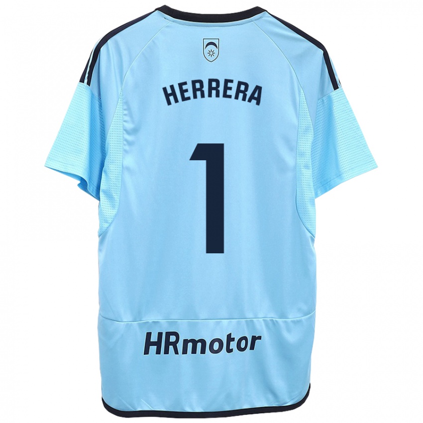 Kinder Sergio Herrera #1 Blau Auswärtstrikot Trikot 2023/24 T-Shirt Schweiz