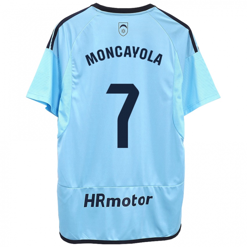 Kinder Jon Moncayola #7 Blau Auswärtstrikot Trikot 2023/24 T-Shirt Schweiz