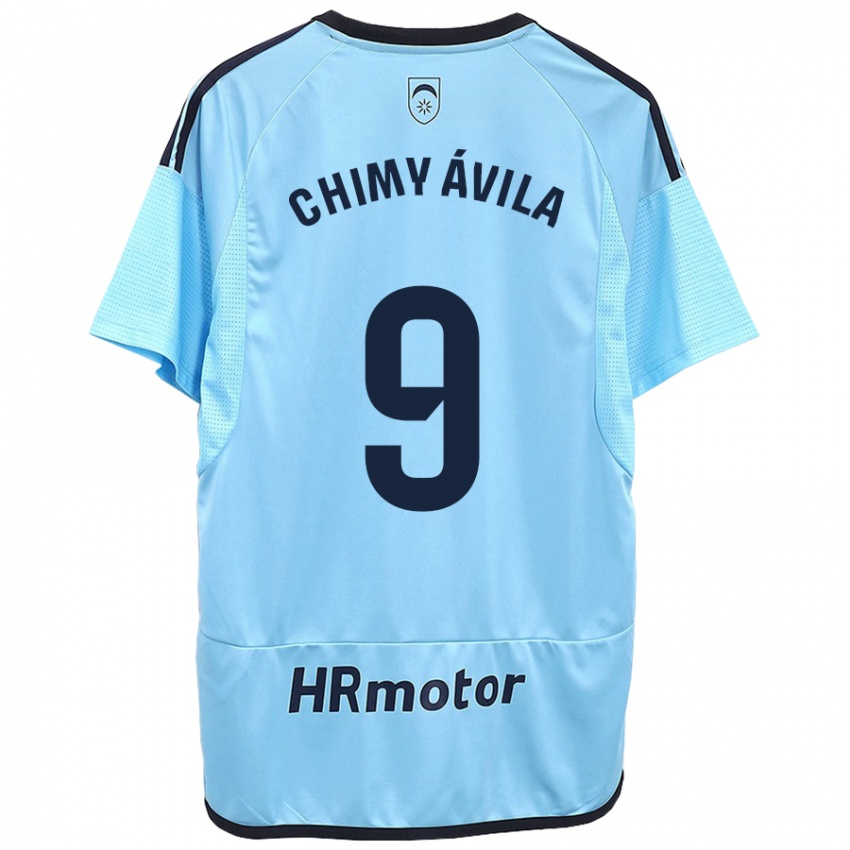 Kinder Chimy Ávila #9 Blau Auswärtstrikot Trikot 2023/24 T-Shirt Schweiz