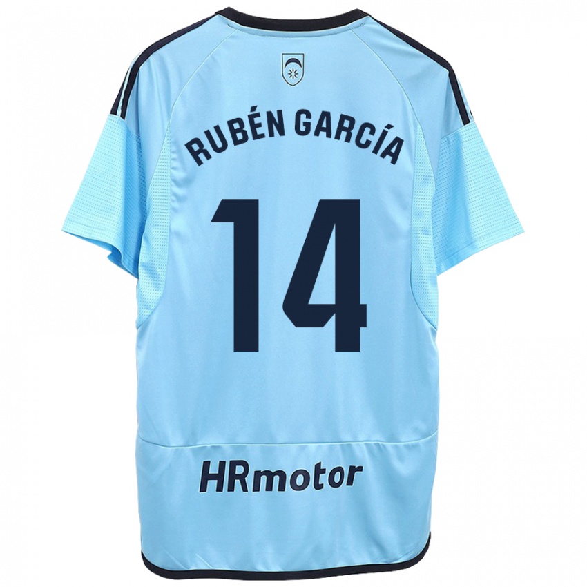 Kinder Rubén García #14 Blau Auswärtstrikot Trikot 2023/24 T-Shirt Schweiz