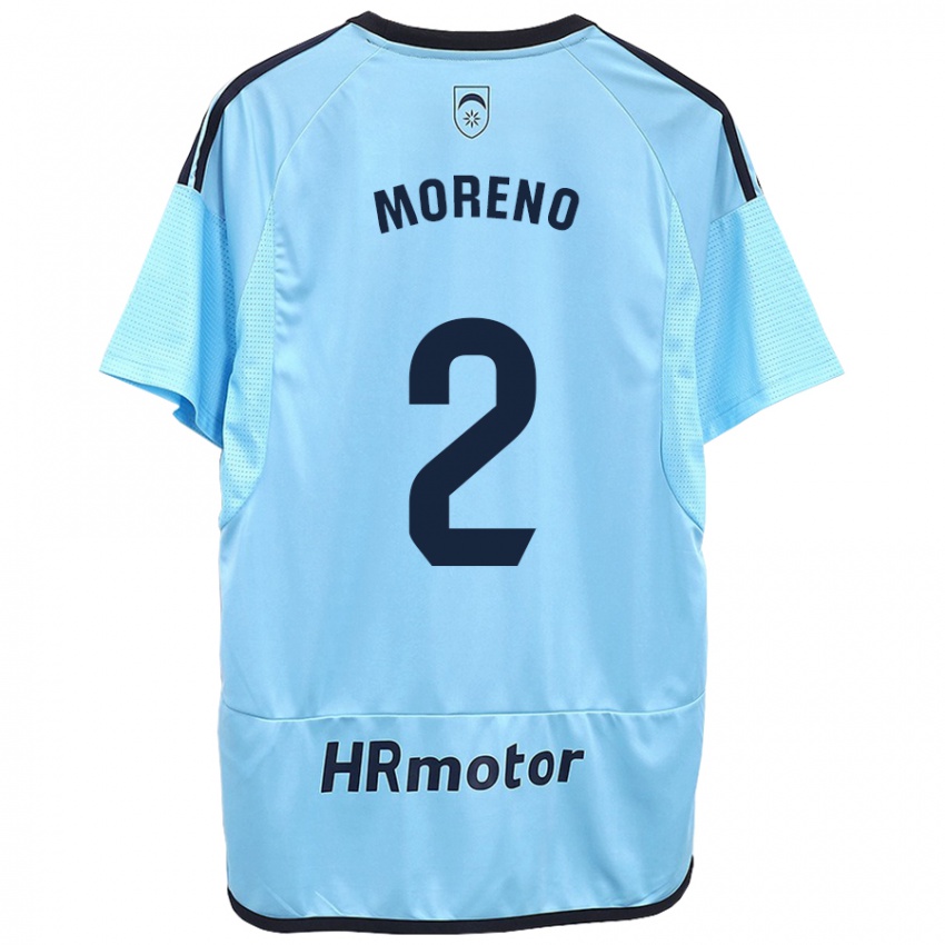 Kinder Jorge Moreno #27 Blau Auswärtstrikot Trikot 2023/24 T-Shirt Schweiz