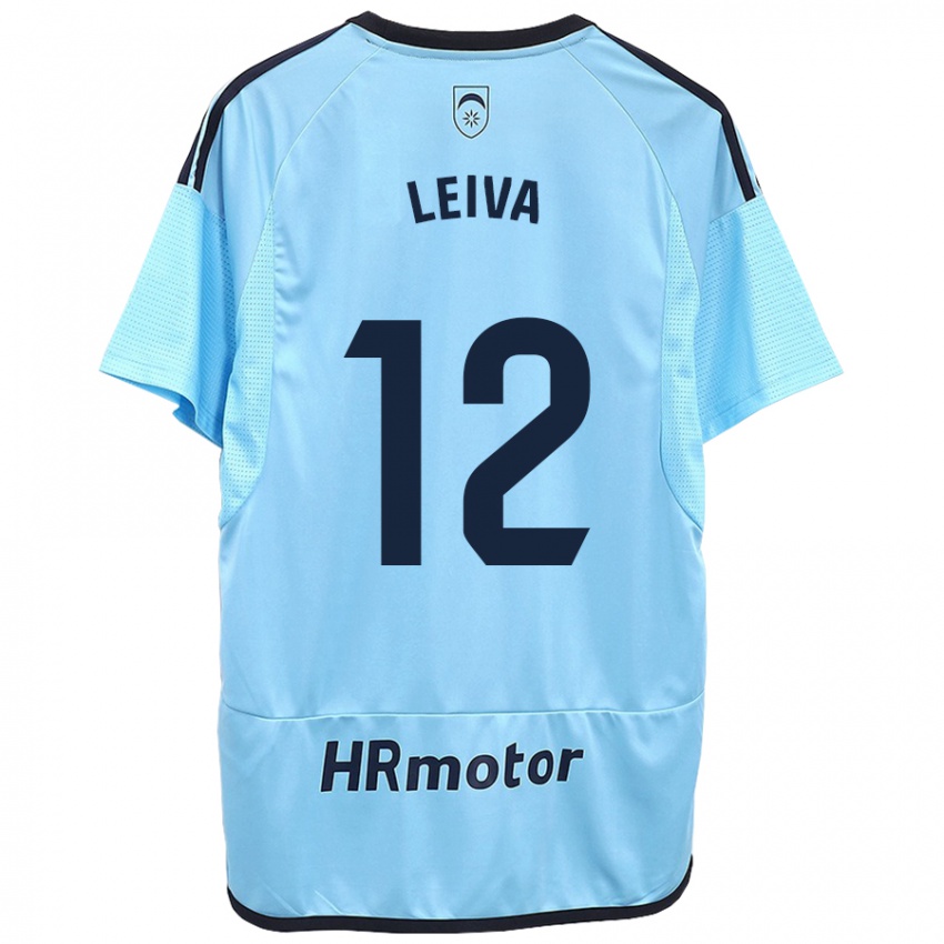 Kinder Álvaro Leiva #12 Blau Auswärtstrikot Trikot 2023/24 T-Shirt Schweiz