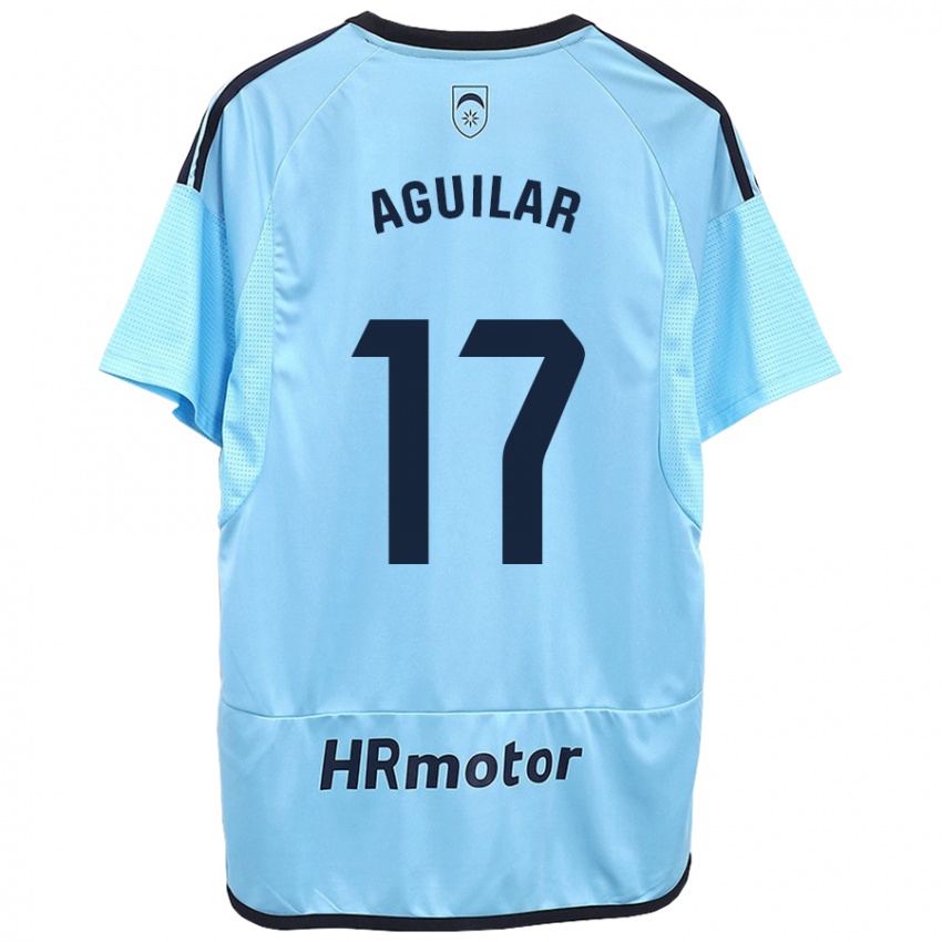 Kinder Eneko Aguilar #17 Blau Auswärtstrikot Trikot 2023/24 T-Shirt Schweiz