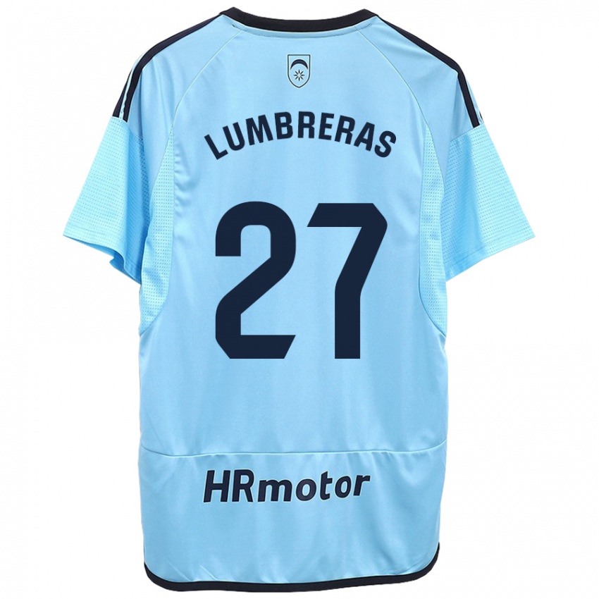 Kinder Carlos Lumbreras #27 Blau Auswärtstrikot Trikot 2023/24 T-Shirt Schweiz