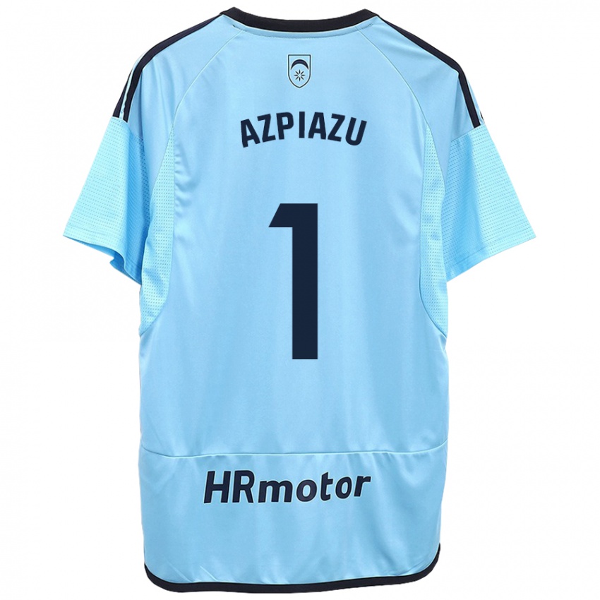 Kinder Nahia Azpiazu Moreno #1 Blau Auswärtstrikot Trikot 2023/24 T-Shirt Schweiz