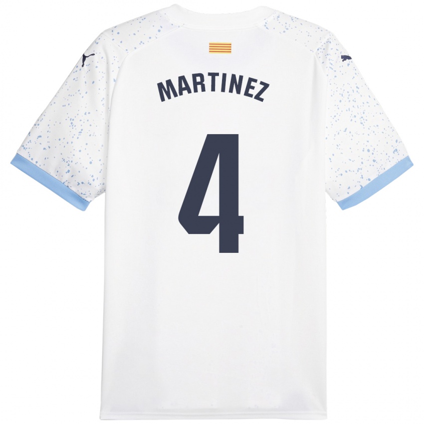 Kinder Arnau Martínez #4 Weiß Auswärtstrikot Trikot 2023/24 T-Shirt Schweiz