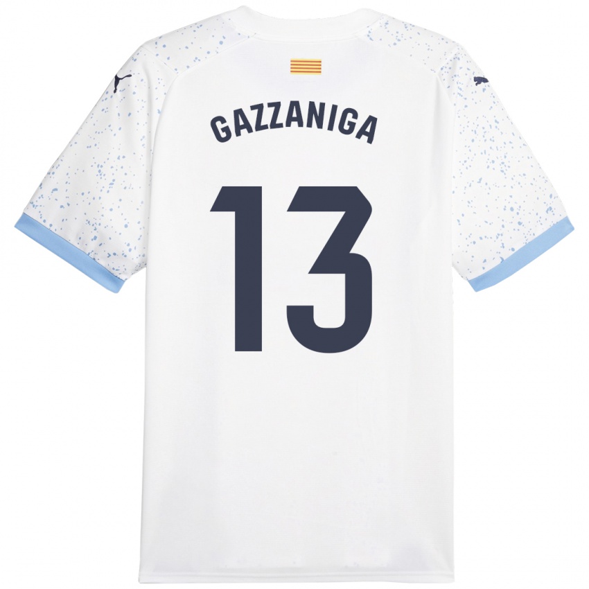 Kinder Paulo Gazzaniga #13 Weiß Auswärtstrikot Trikot 2023/24 T-Shirt Schweiz