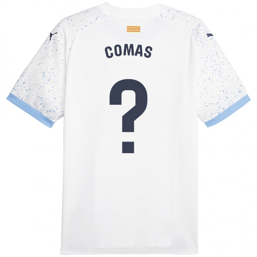 Kinder Oriol Comas #0 Weiß Auswärtstrikot Trikot 2023/24 T-Shirt Schweiz