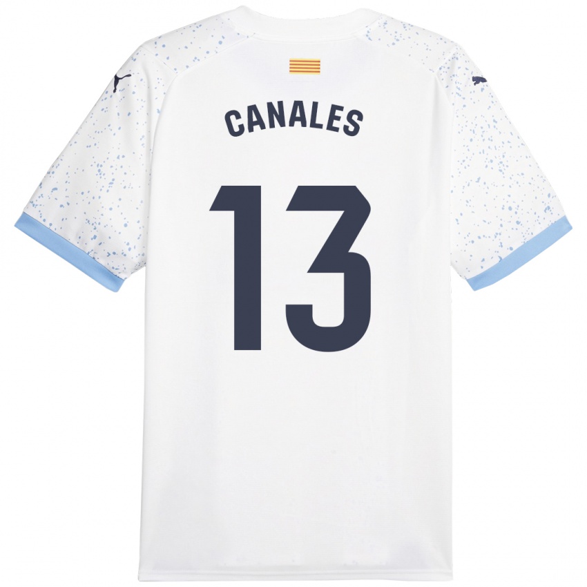 Kinder Juanvi Canales #13 Weiß Auswärtstrikot Trikot 2023/24 T-Shirt Schweiz