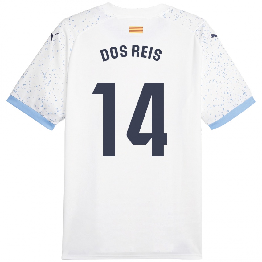 Kinder Leo Dos Reis #14 Weiß Auswärtstrikot Trikot 2023/24 T-Shirt Schweiz