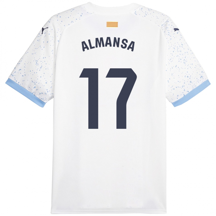 Kinder Alex Almansa #17 Weiß Auswärtstrikot Trikot 2023/24 T-Shirt Schweiz