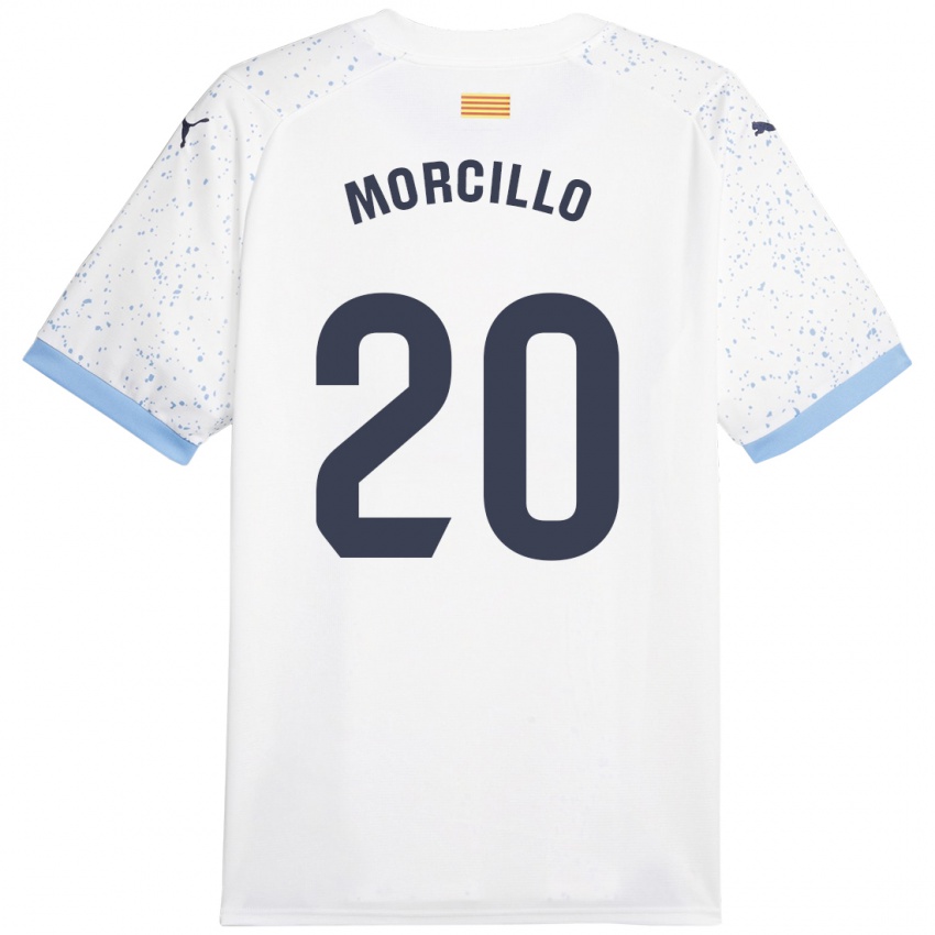 Kinder Luis Morcillo #20 Weiß Auswärtstrikot Trikot 2023/24 T-Shirt Schweiz