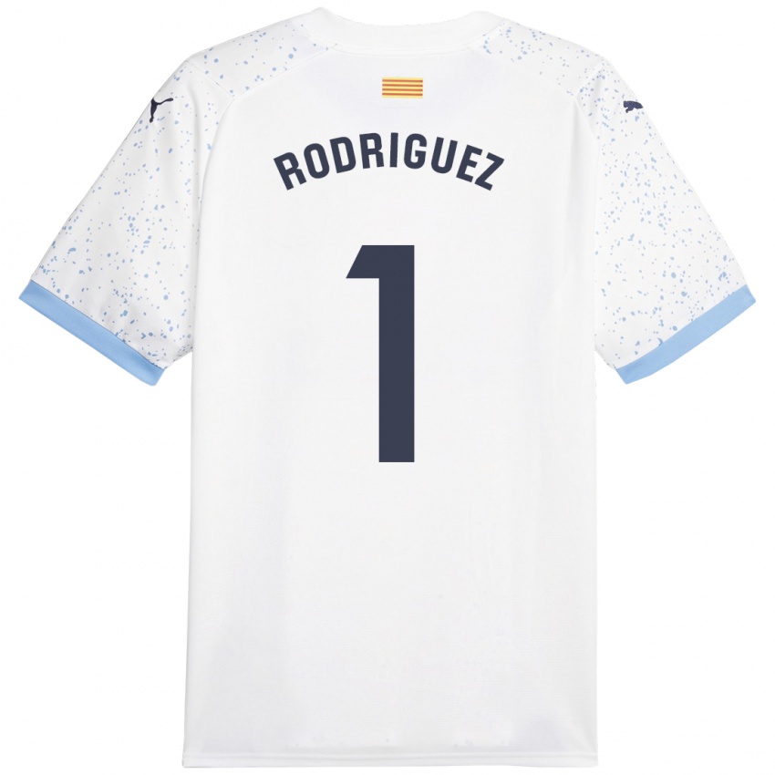 Kinder Maria Rodríguez #1 Weiß Auswärtstrikot Trikot 2023/24 T-Shirt Schweiz