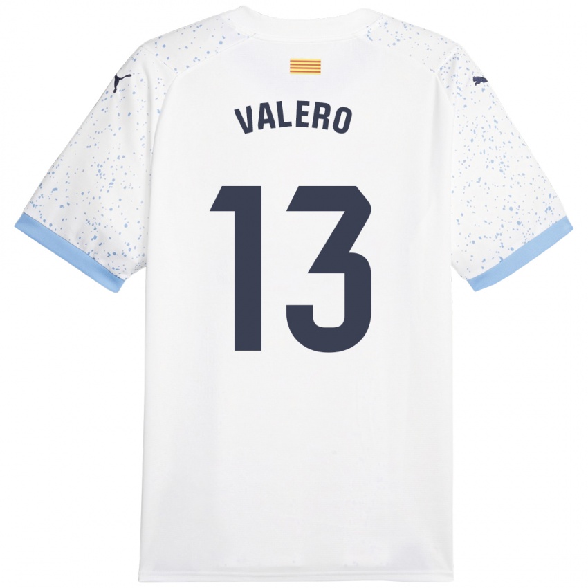 Kinder Eliana Valero #13 Weiß Auswärtstrikot Trikot 2023/24 T-Shirt Schweiz