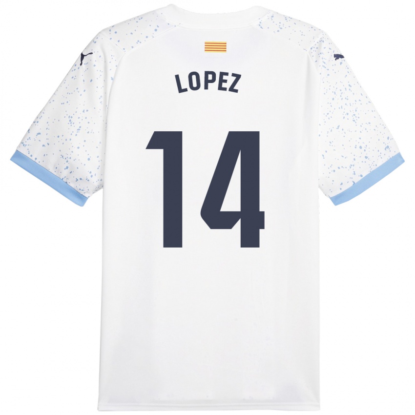 Kinder Judith López #14 Weiß Auswärtstrikot Trikot 2023/24 T-Shirt Schweiz