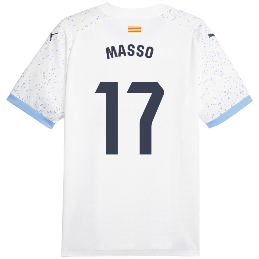 Kinder Ainoa Massó #17 Weiß Auswärtstrikot Trikot 2023/24 T-Shirt Schweiz