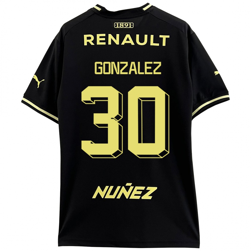 Kinder Ángel González #30 Schwarz Auswärtstrikot Trikot 2023/24 T-Shirt Schweiz