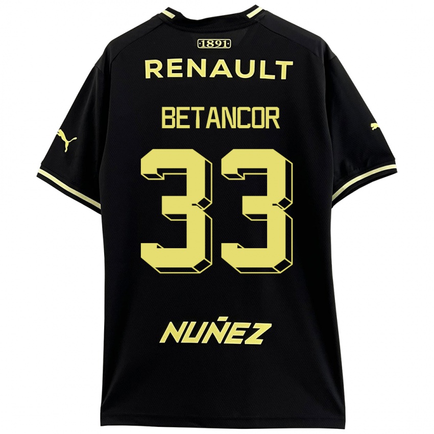 Kinder Bruno Betancor #33 Schwarz Auswärtstrikot Trikot 2023/24 T-Shirt Schweiz